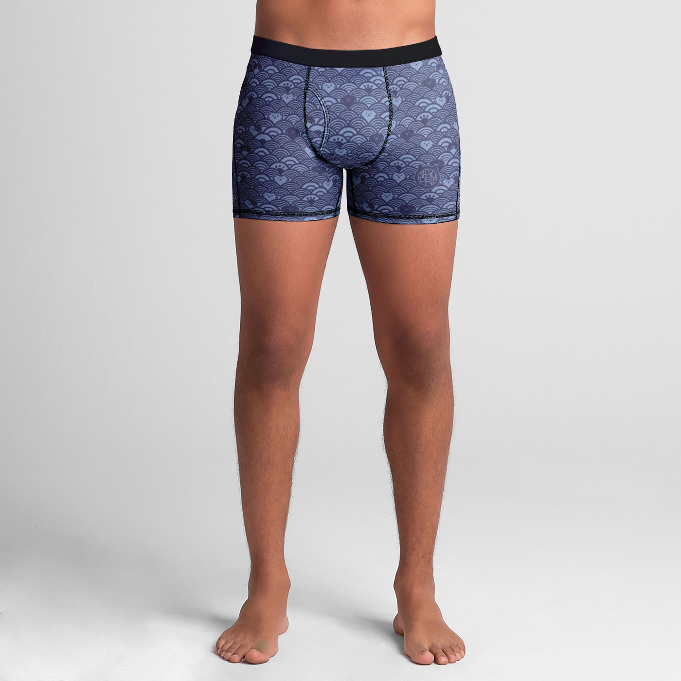 Cat Wave Blue Boxer Briefs