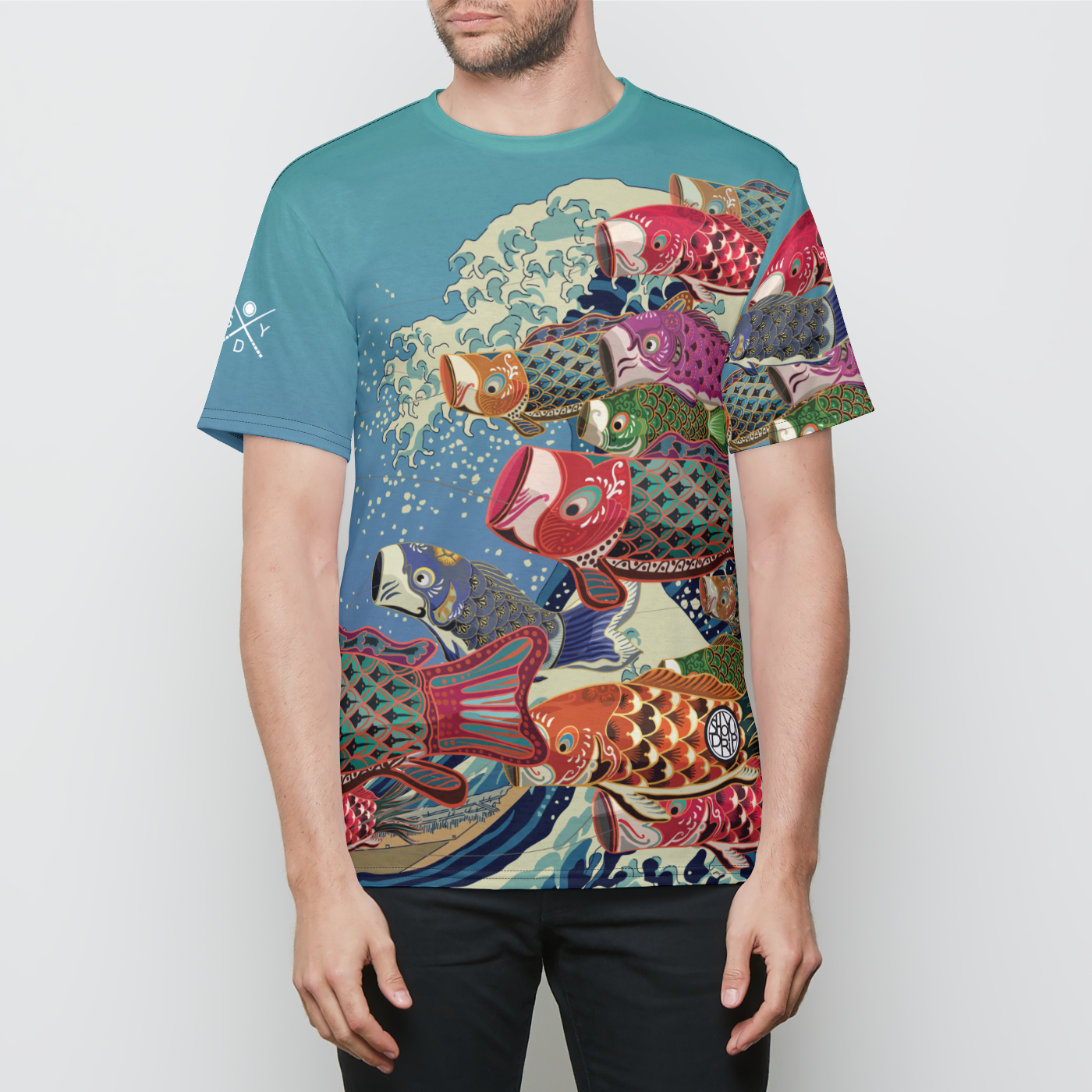 Koi Day Crew Mens Crewneck Tshirt