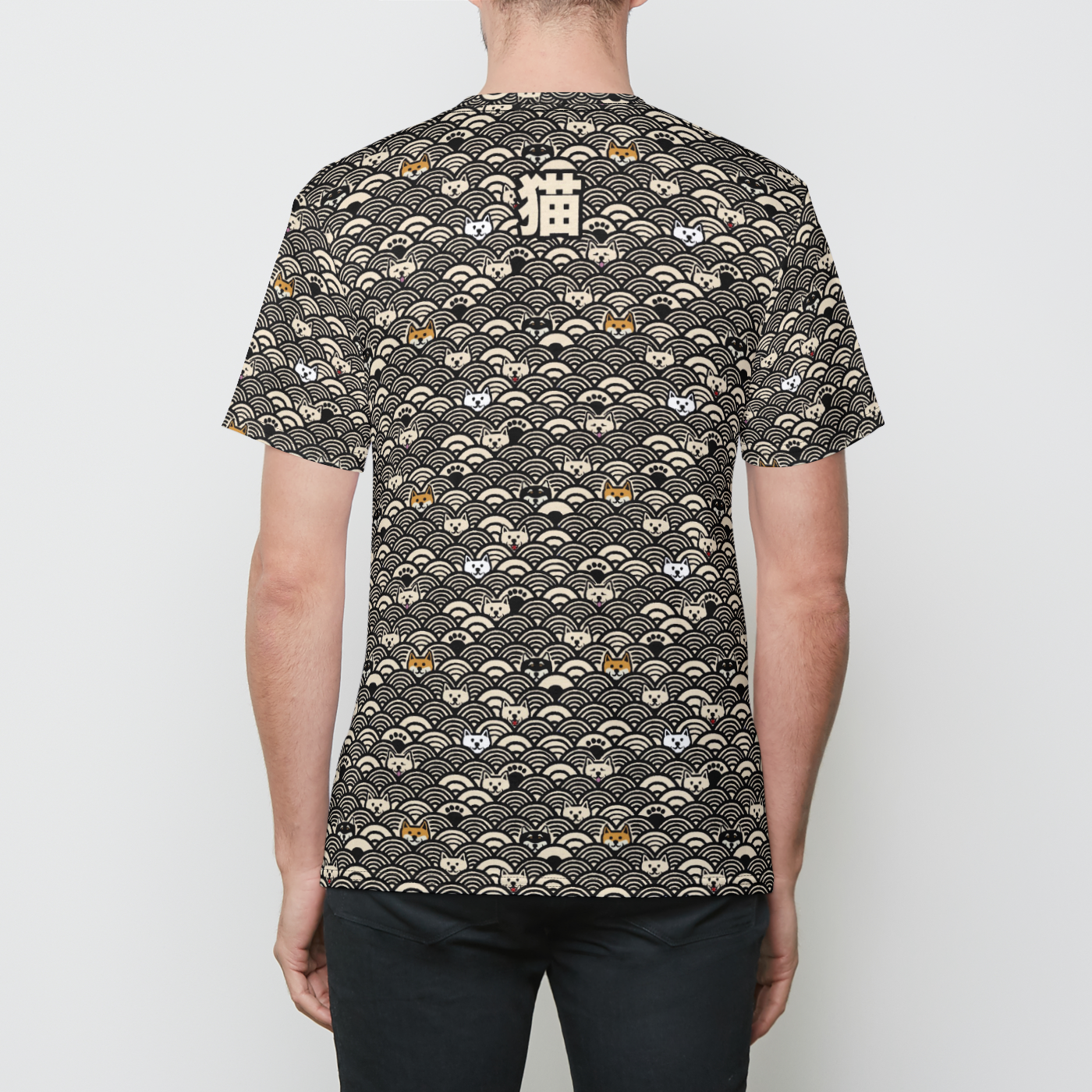 Shiba Wave Mens Crewneck T-Shirt