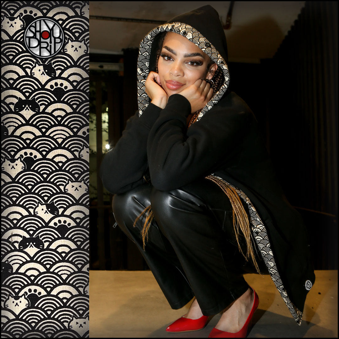 Black Cat Happi Hoodie (Instock)