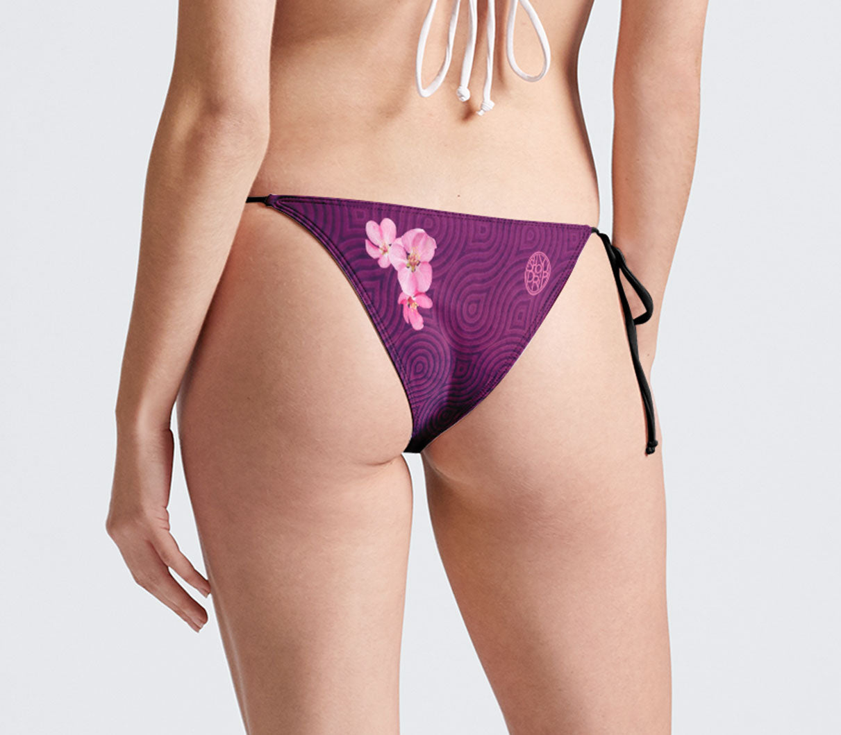 Pink Sakura String Bikini Bottom