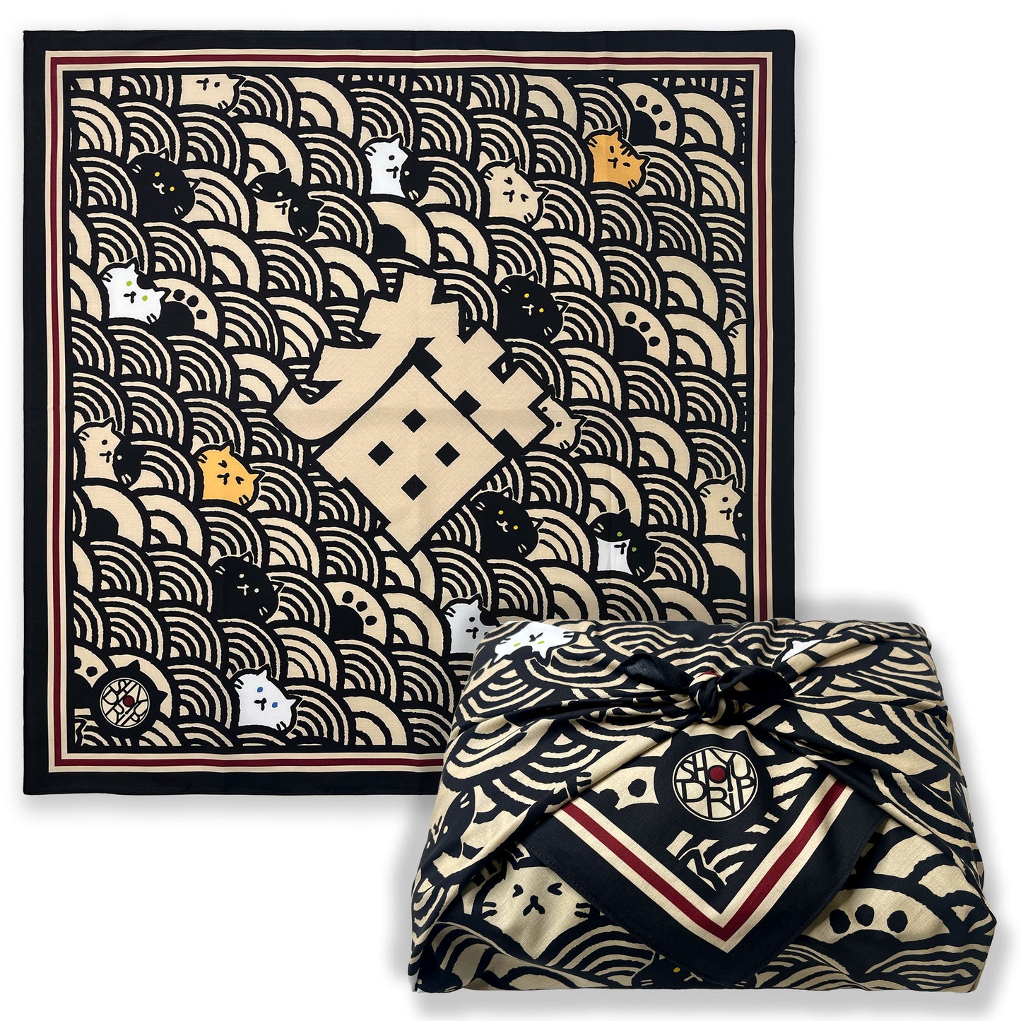Cat Wave Furoshiki
