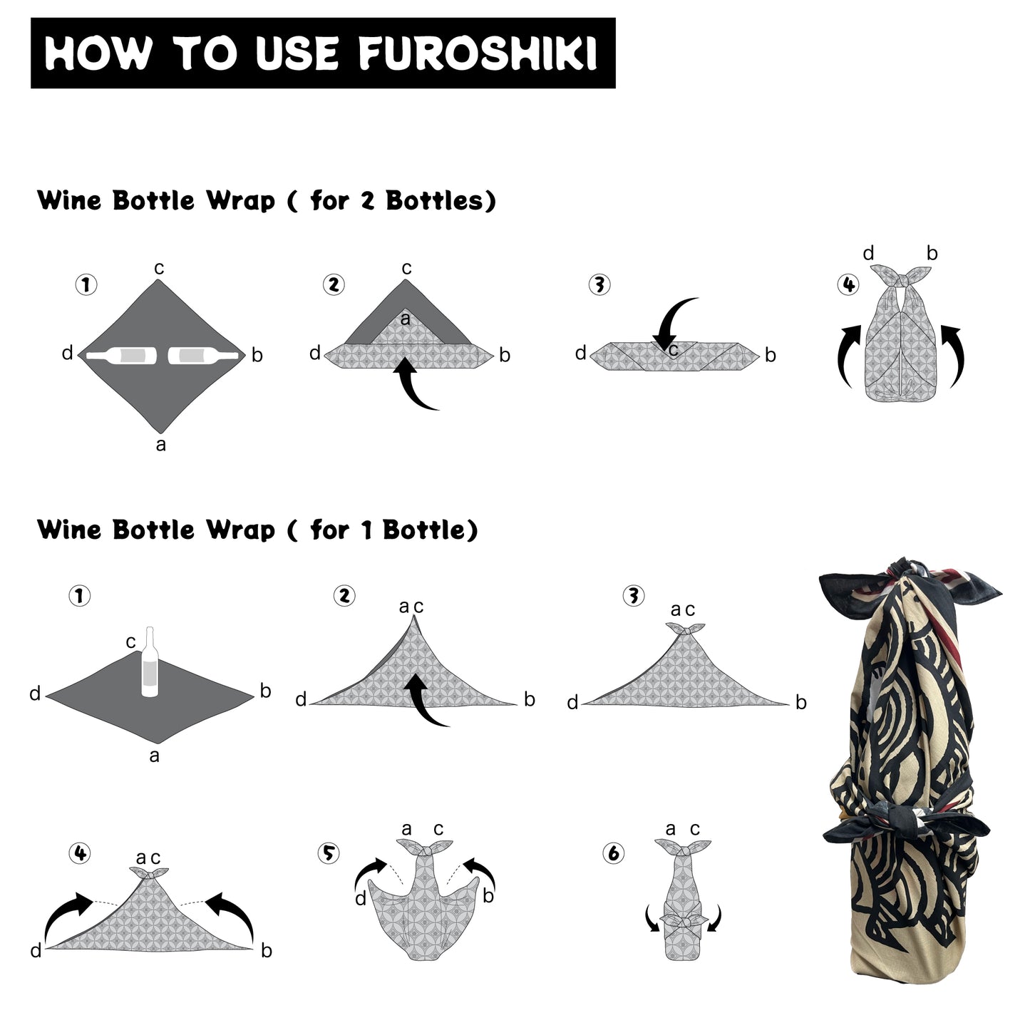 Cat and Vine Furoshiki