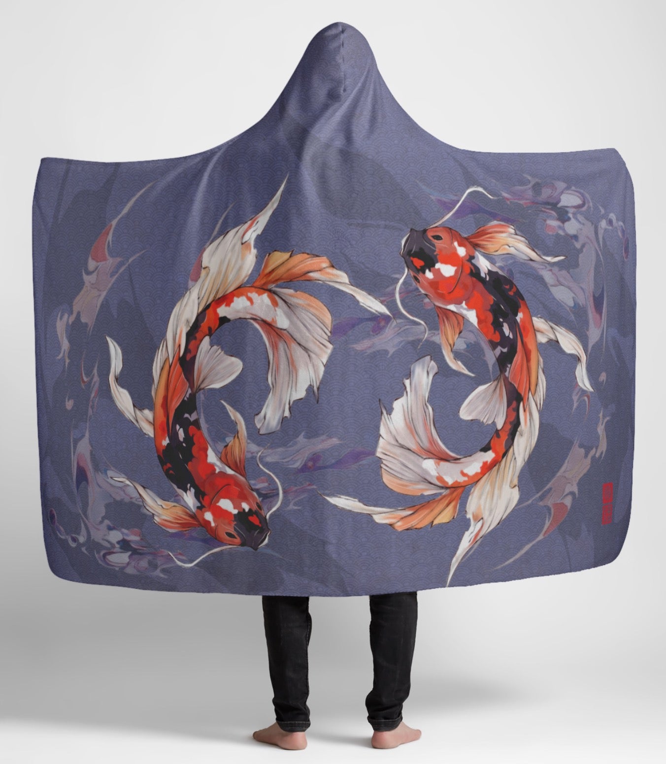 Koi Large Plush Hooded Blanket 60x80