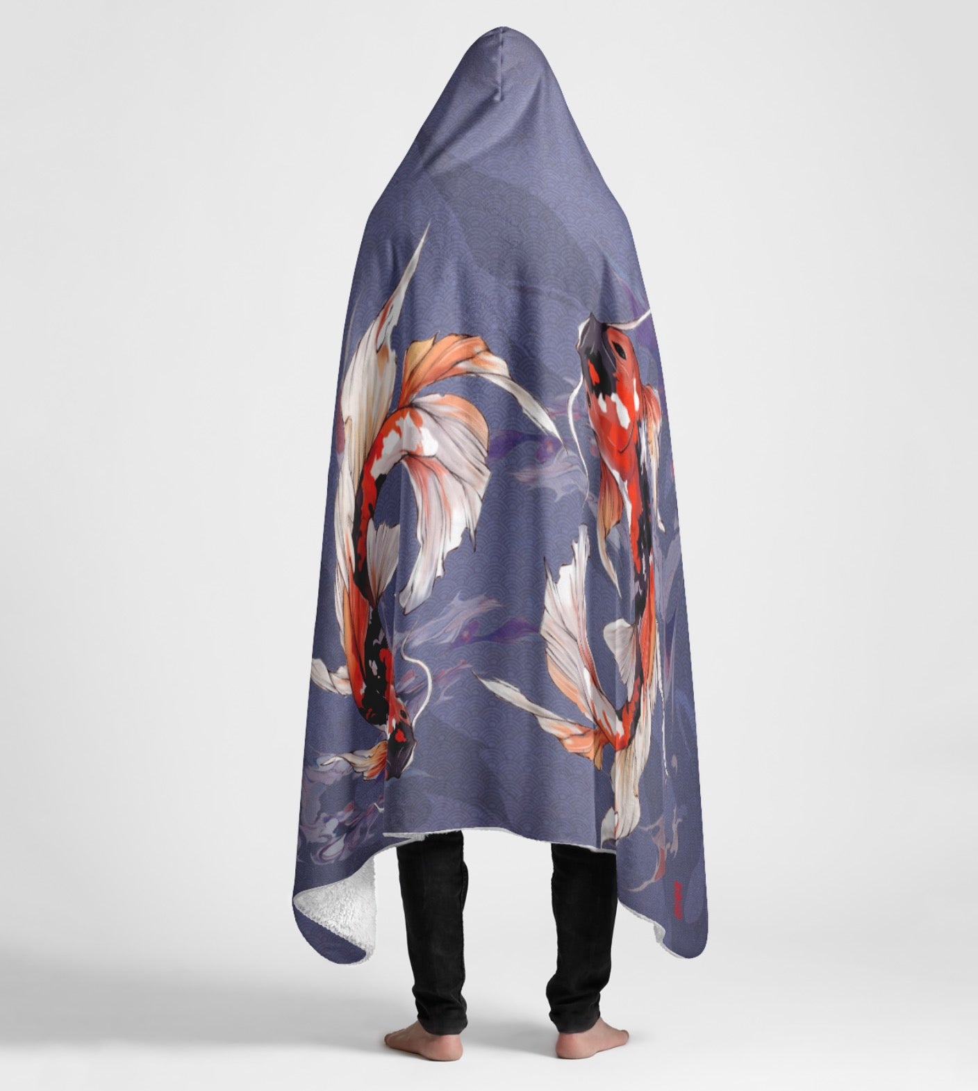 Koi Large Plush Hooded Blanket 60x80