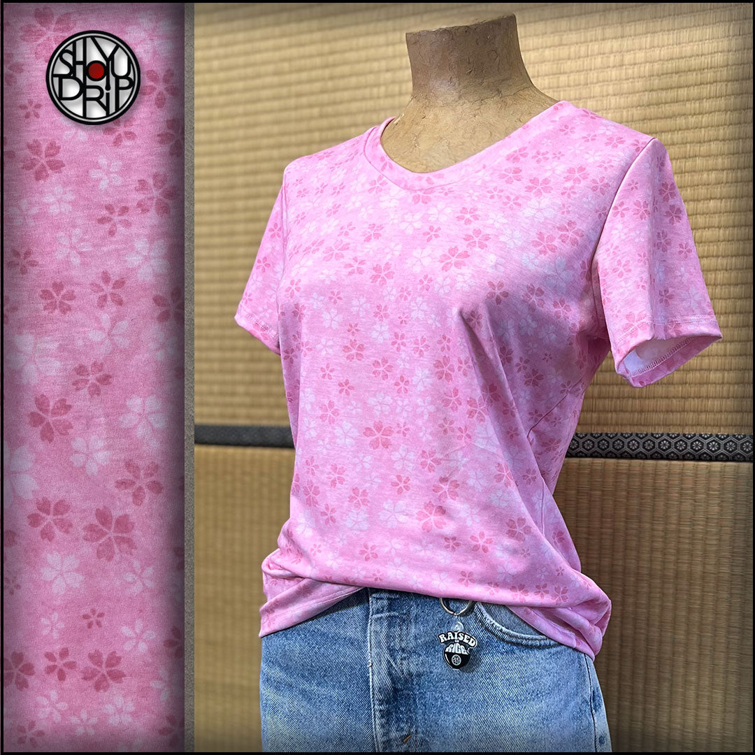 Pink Sakura Storm Womens Scoop Neck T-shirt – Shoyudrip