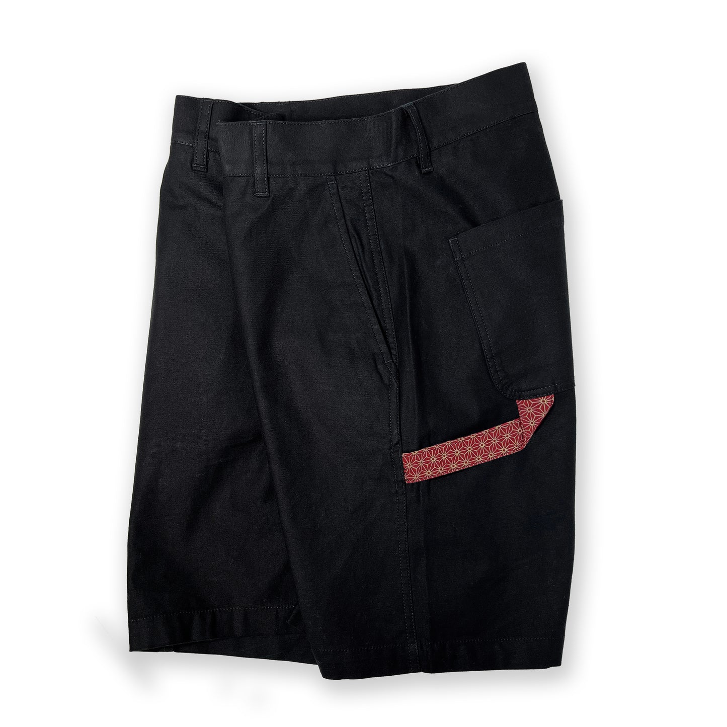 Red Asanoha Star Shigoto Shorts