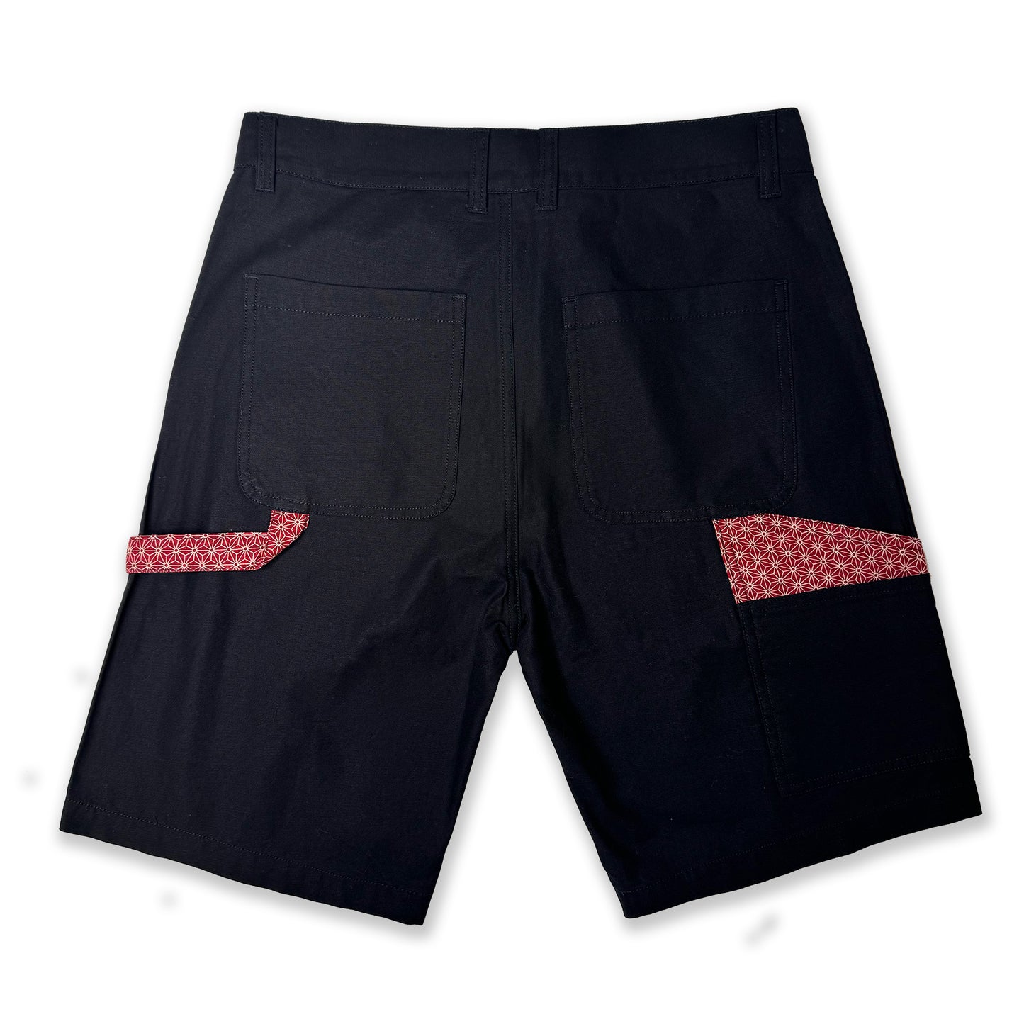Red Asanoha Star Shigoto Shorts