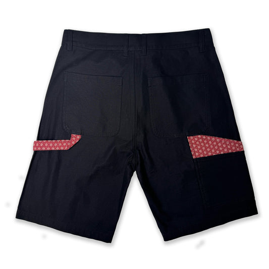 Red Asanoha Star Shigoto Shorts