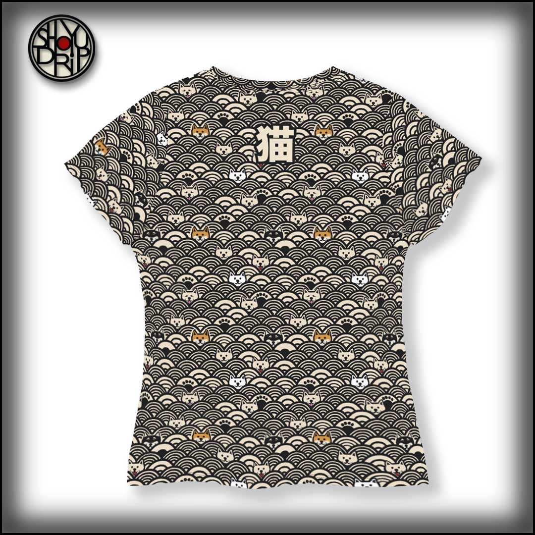 Shiba Wave V-Neck T-Shirt