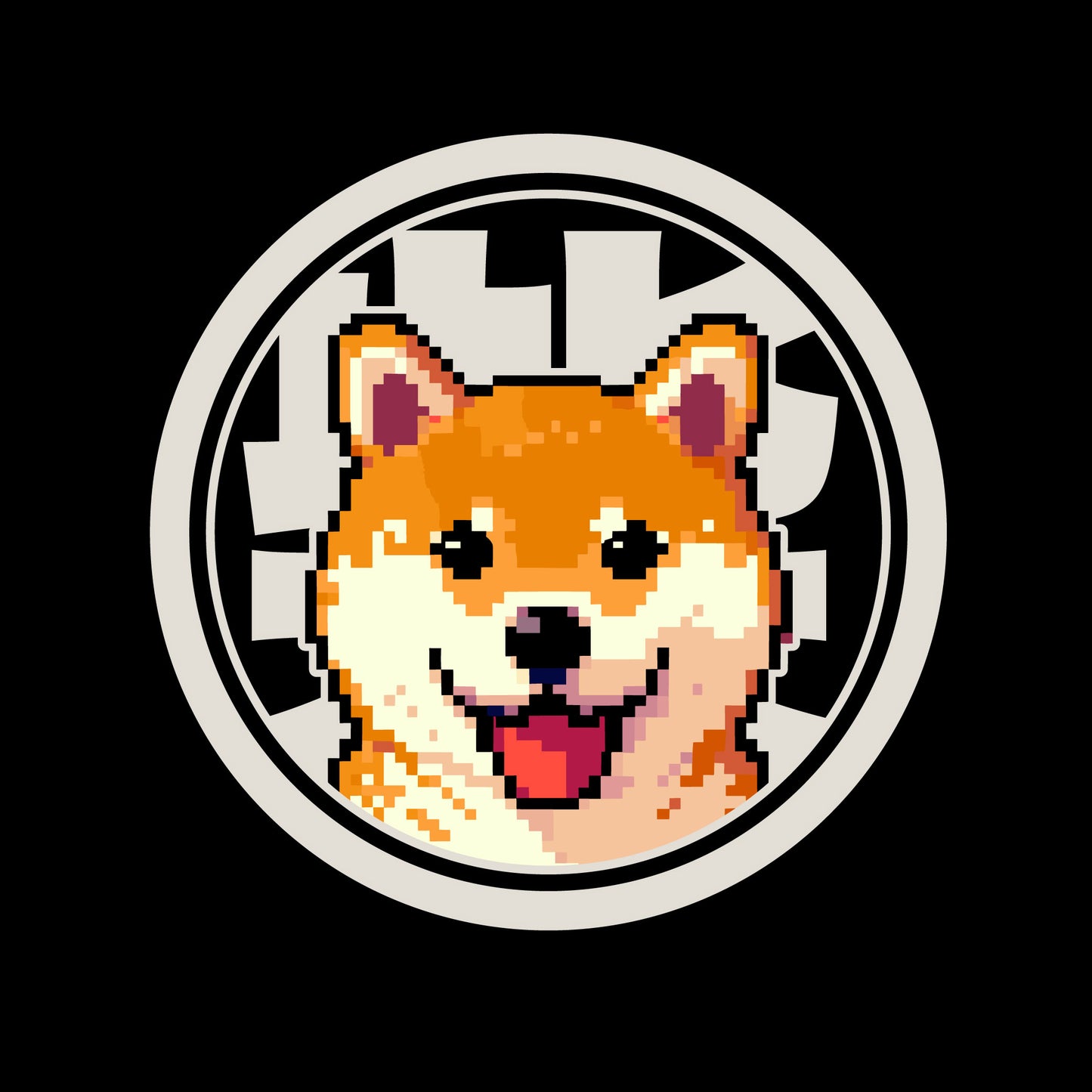 Shiba Pixel Womens V-Neck T-Shirt