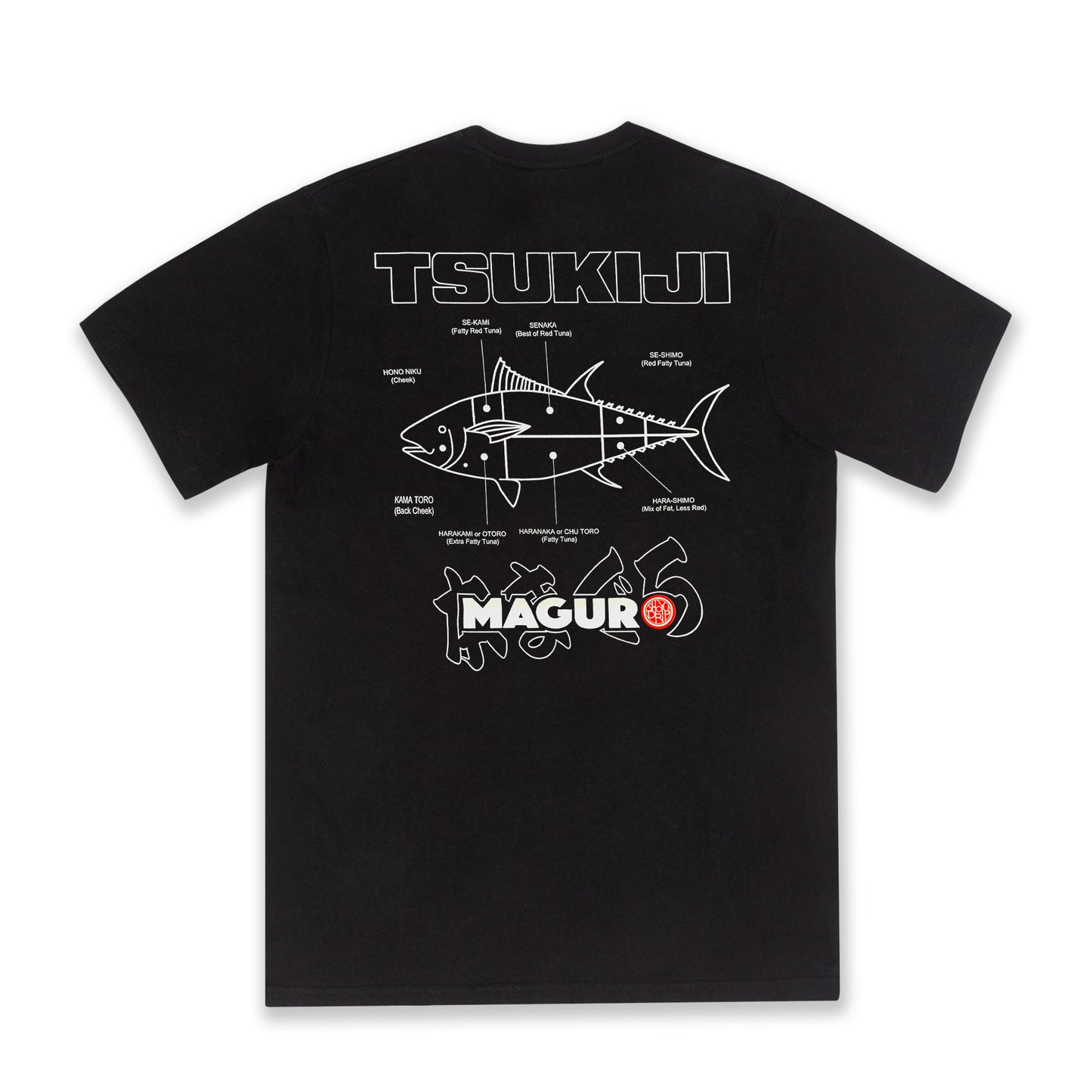 Tsukiji Black Cotton T-Shirt