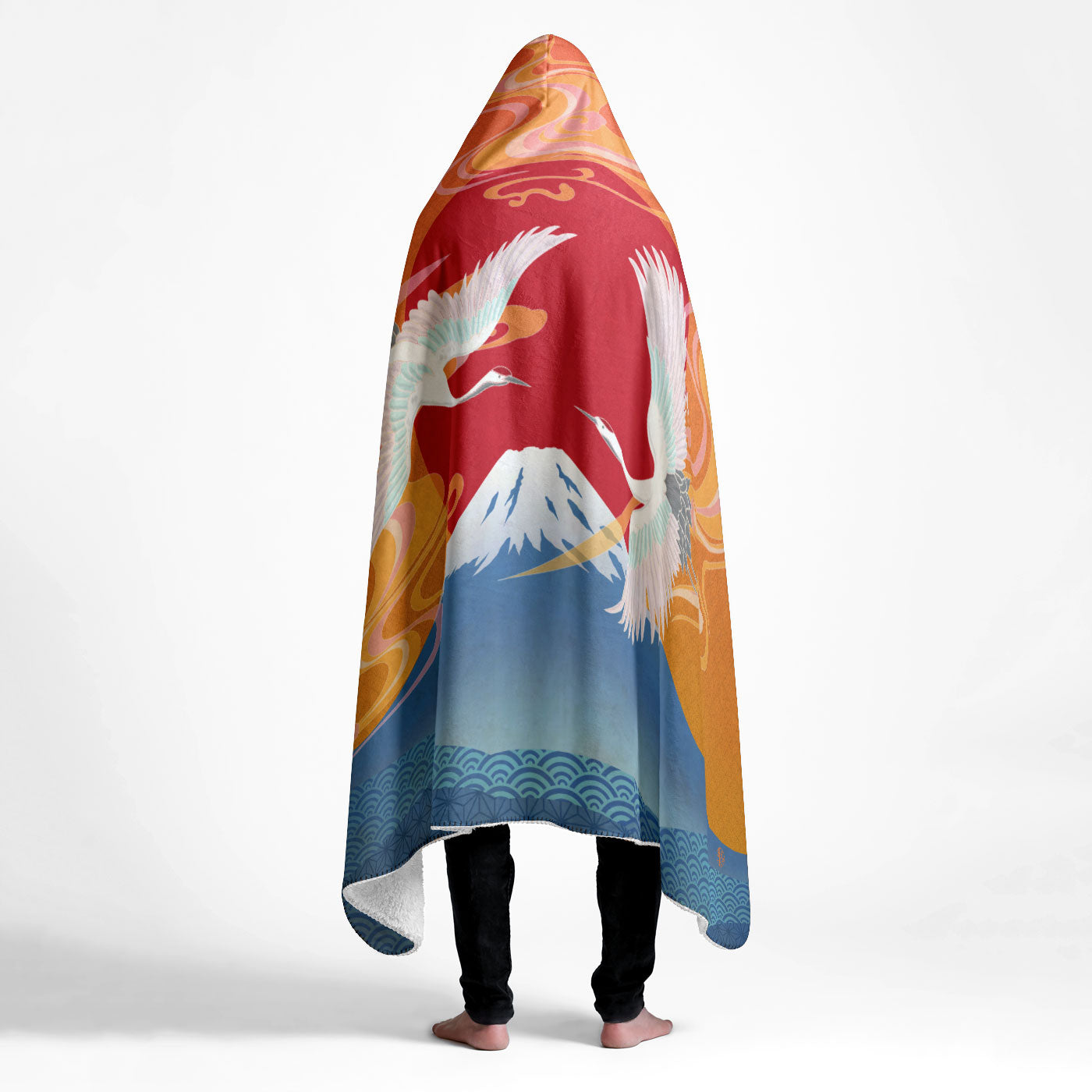 Rising Sun Large Plush Hooded Blanket 60x80