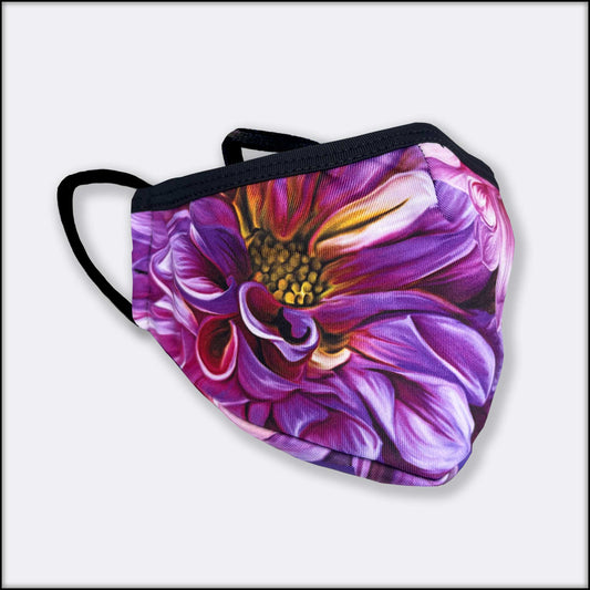 Purple Dahlia 3-Layer Mask