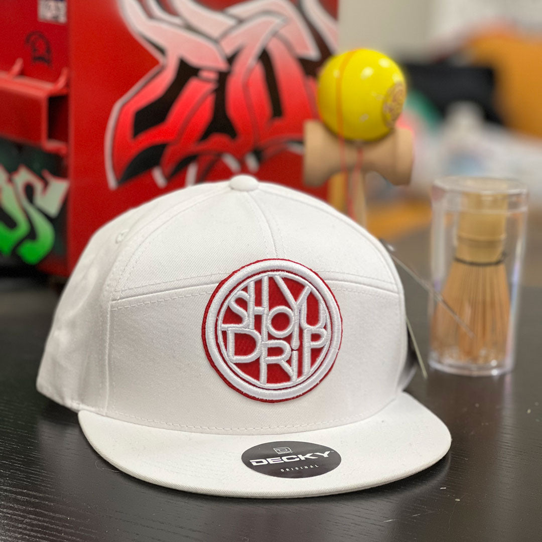 ShoyuDrip Logo Flatbill White Hat