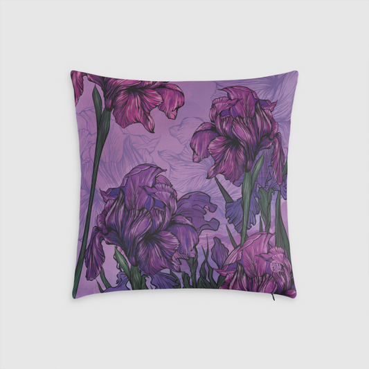 Iris Canvas Throw Pillow