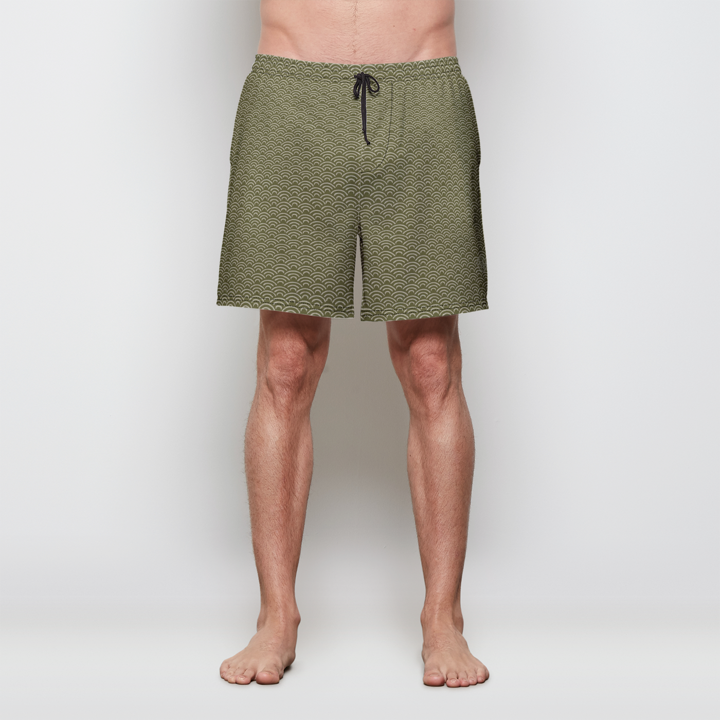 Matcha Wave Mens Swim Trunks