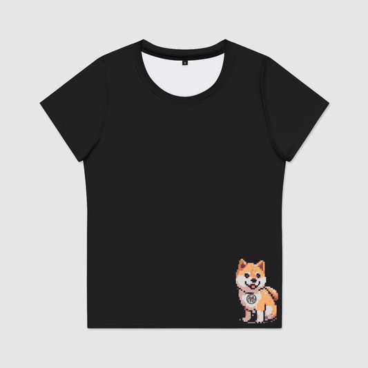 Shiba Pixel Womens Scoop Neck T-Shirt