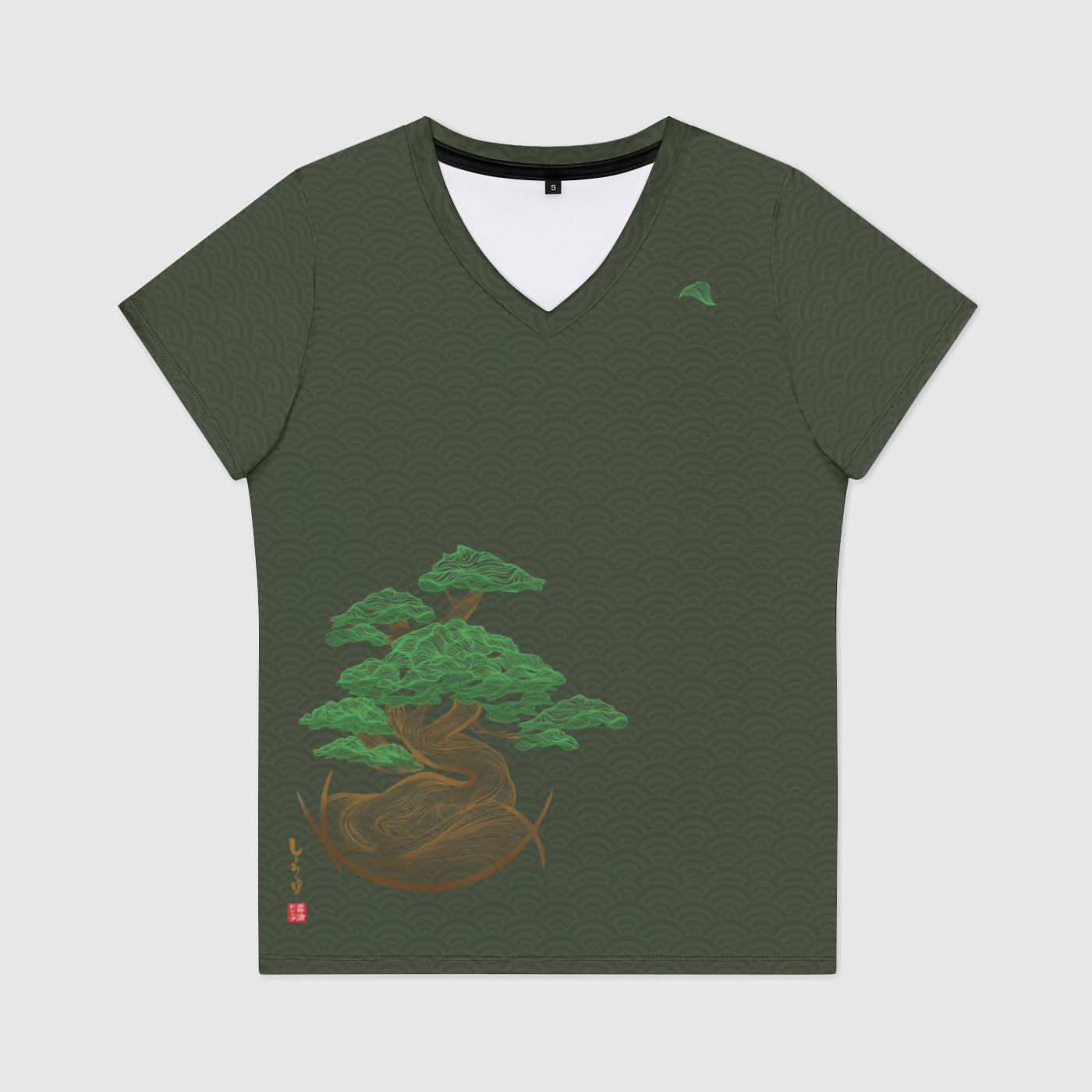 Bonsai Womens V-Neck T-Shirt