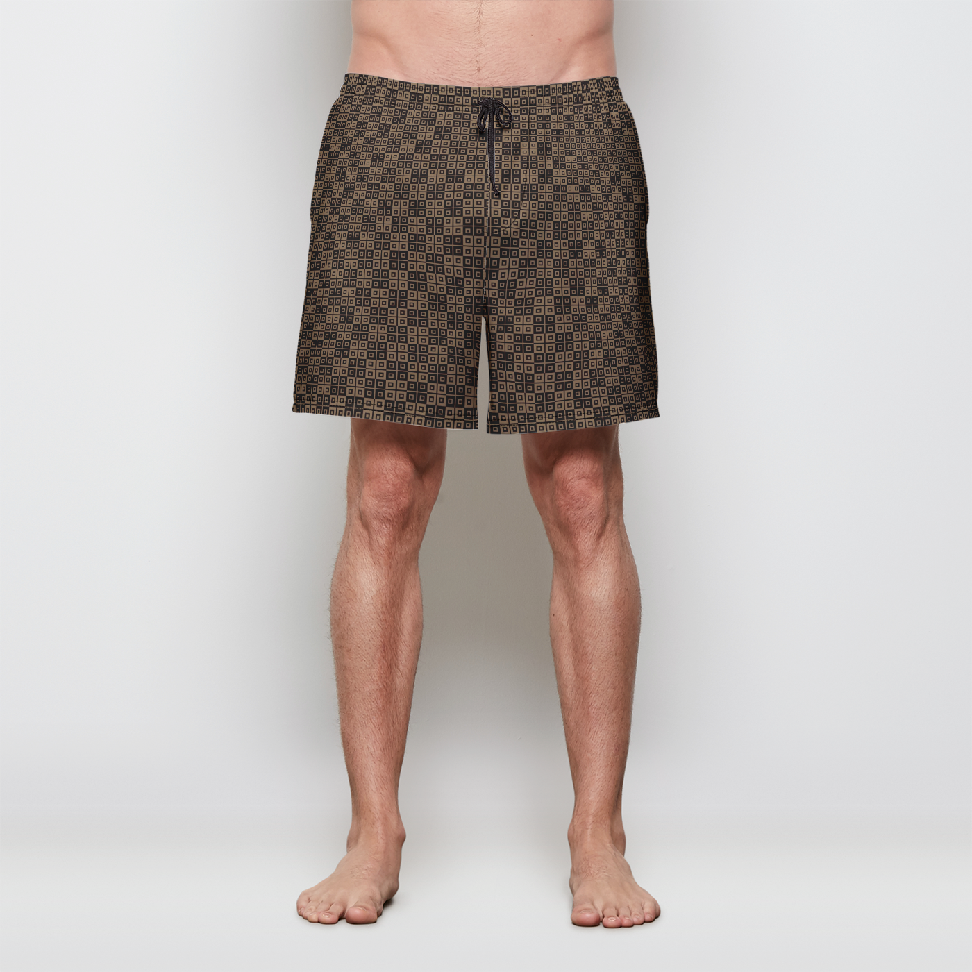 Checkmate Brown Mens Swim Trunks