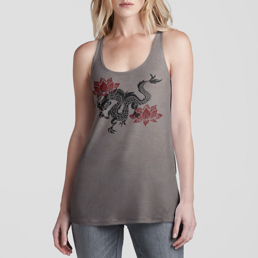 Lotus Dragon Racerback Tank Top