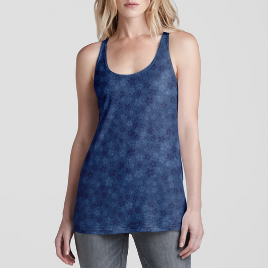 Indigo Sakura Racerback Tank Top