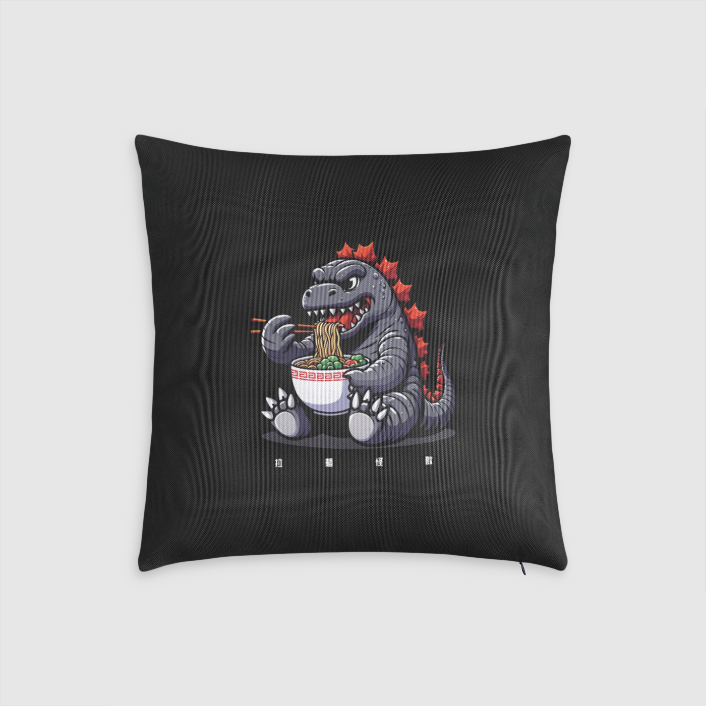 Ramen Monster Canvas Small Throw Pillow