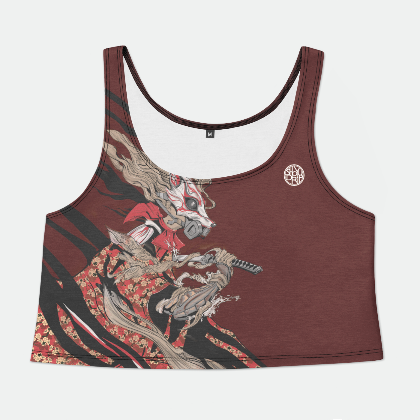 Kitsune Womens Crop Tank Top