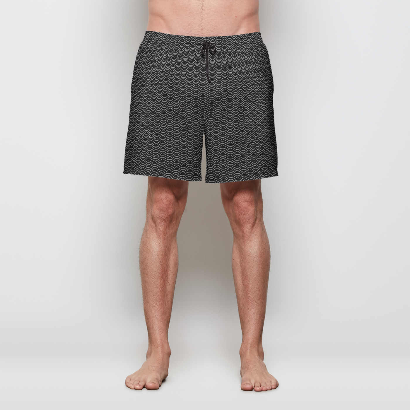 Black Waves Mens Swim Trunks