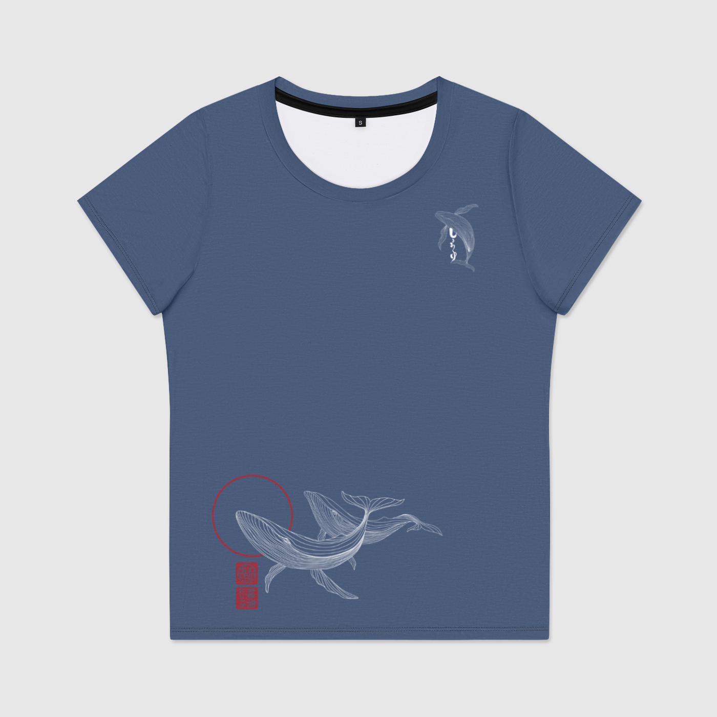 Whales Womens Scoop Neck T-Shirt