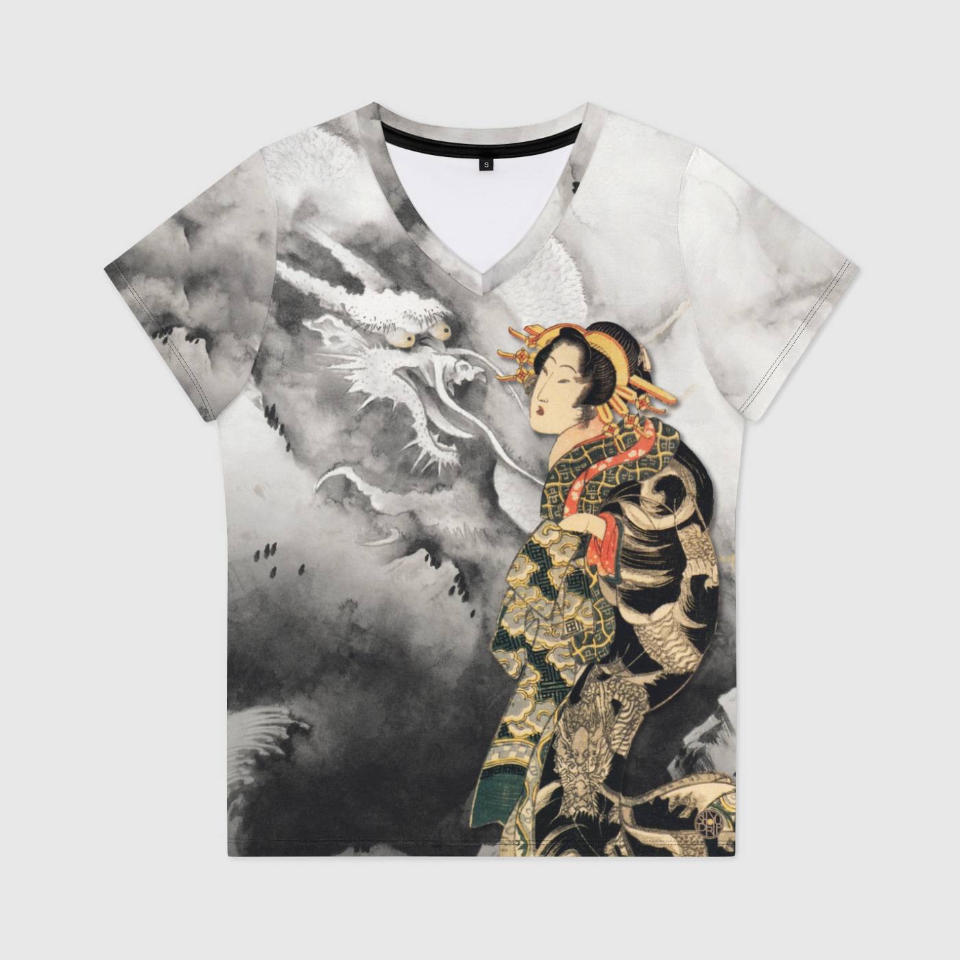 Mystic Dragon Womens V-Neck T-Shirt