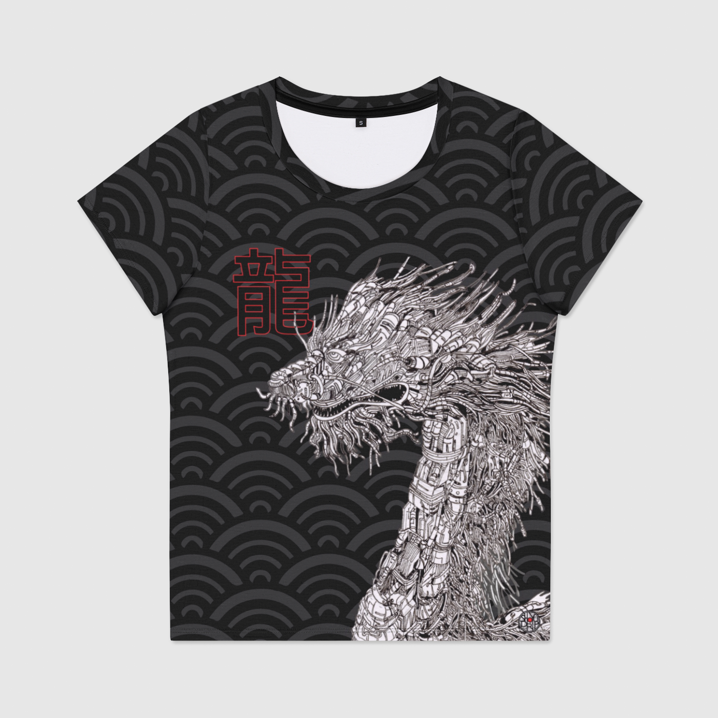 Mecha Dragon Womens Scoop Neck T-Shirt