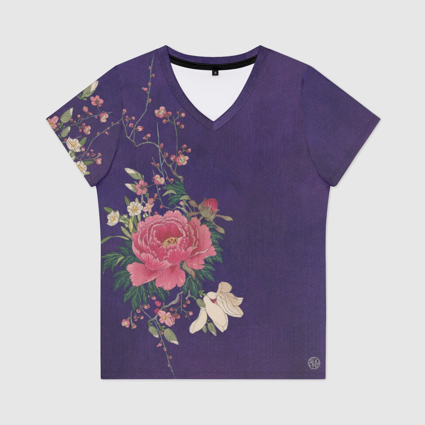 Botan Purple Womens V-Neck T-Shirt
