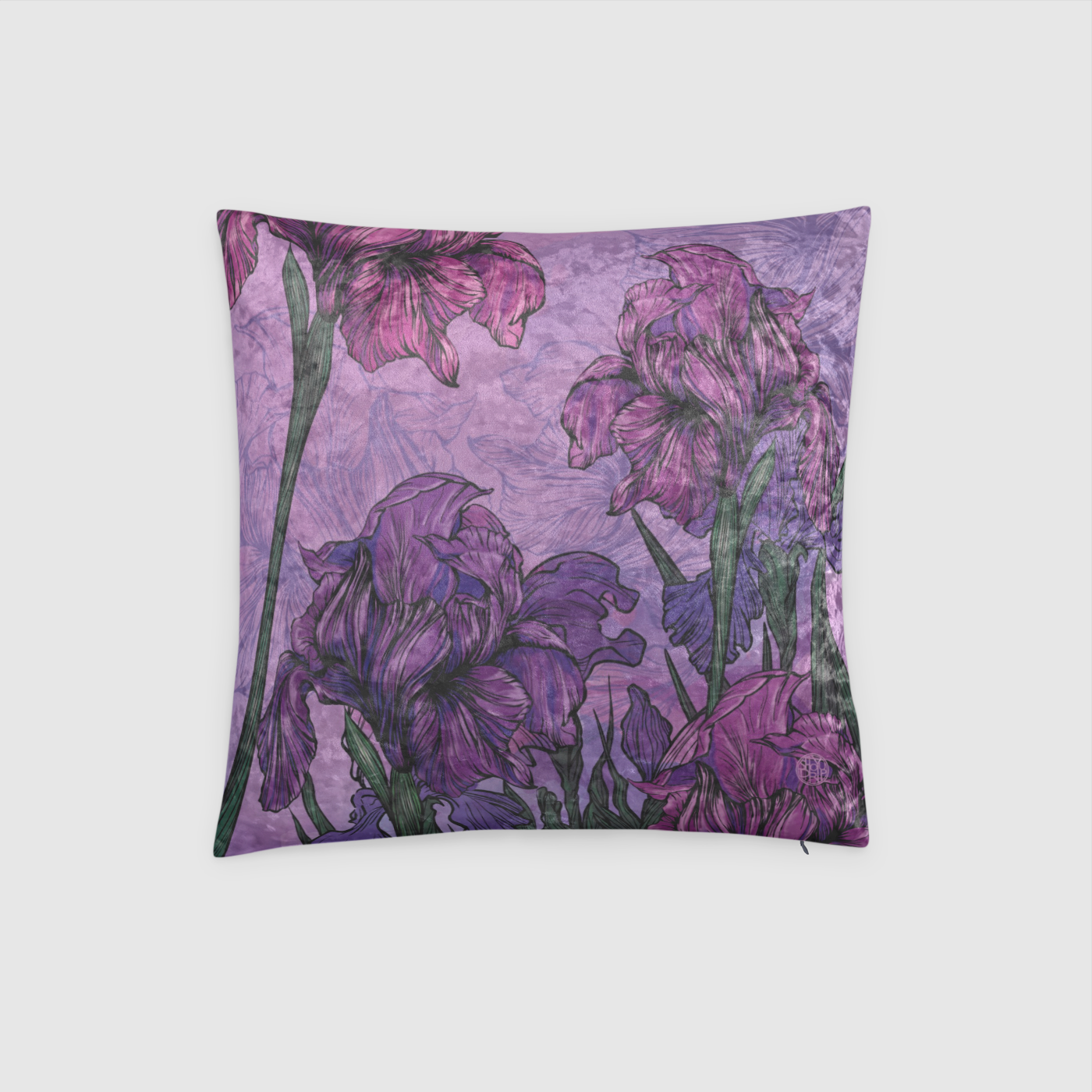 Iris Crushed Velvet Throw Pillow