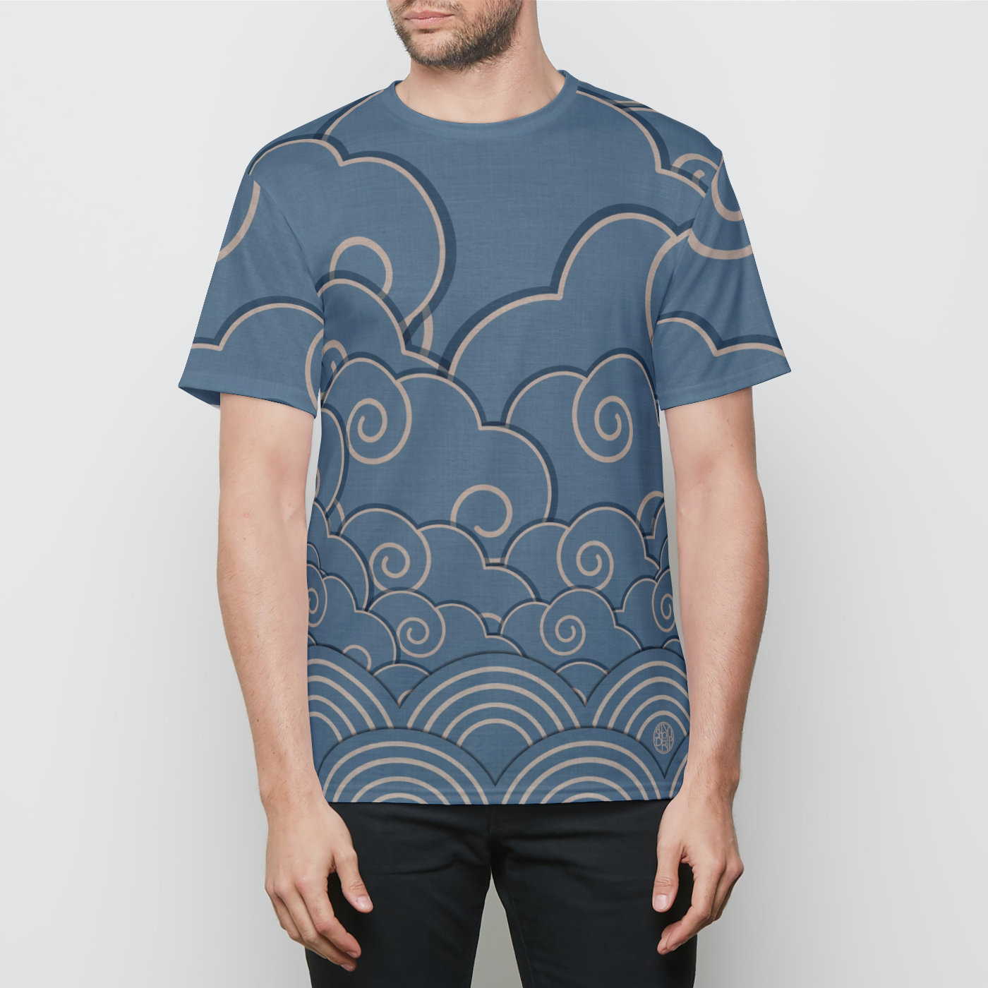 Blue Cloud Mens Crewneck Tee