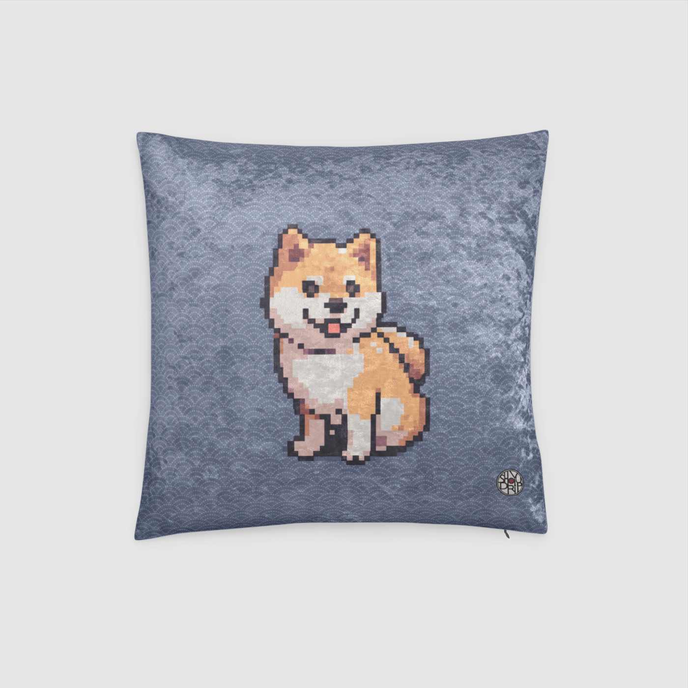 Pixel Crushed Velvet Throw Pillow