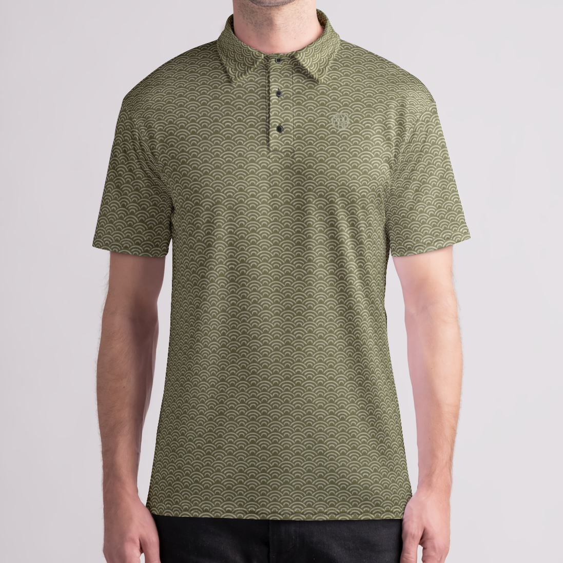 Matcha Wave Mens Polo Shirt