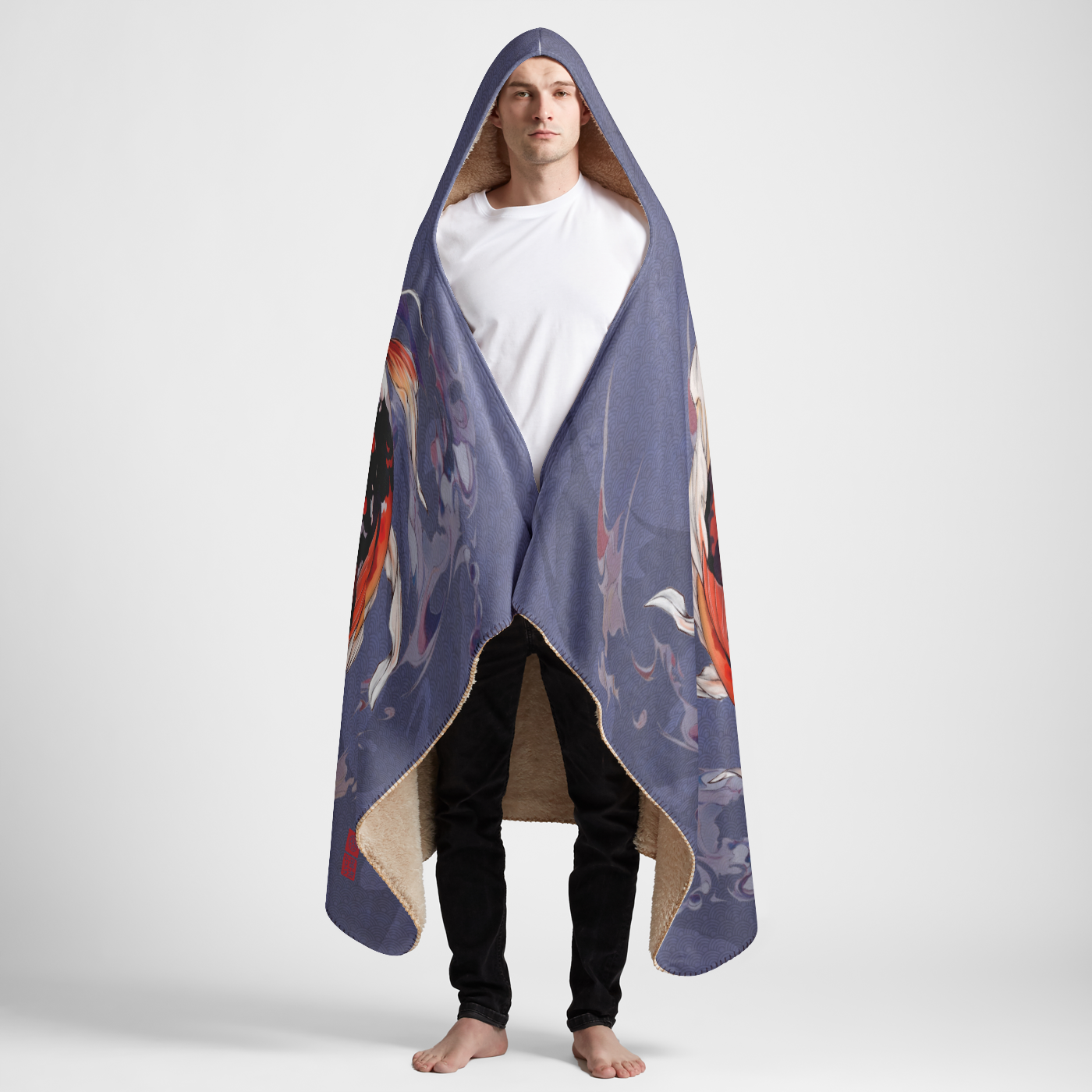 Koi Large Hooded Sherpa Blanket 60x80