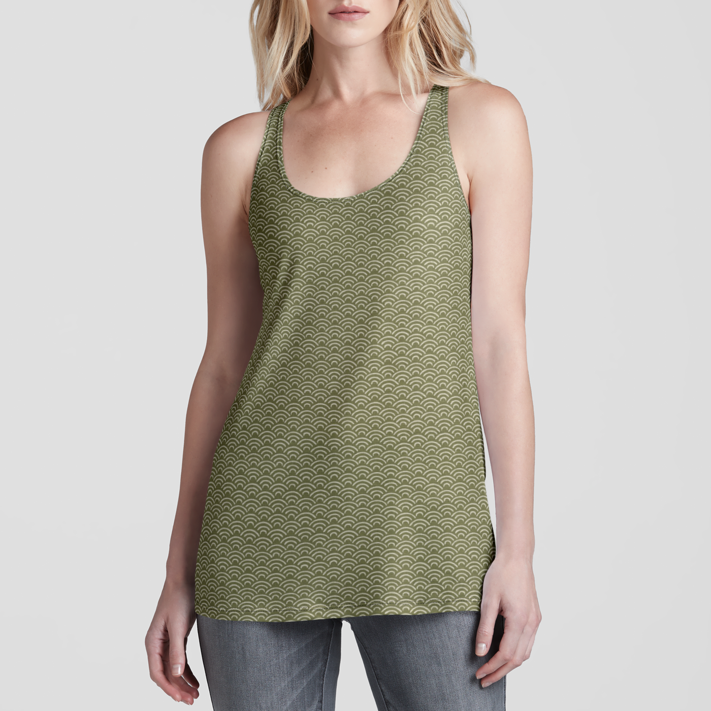 Matcha Wave Racerback Tank Top