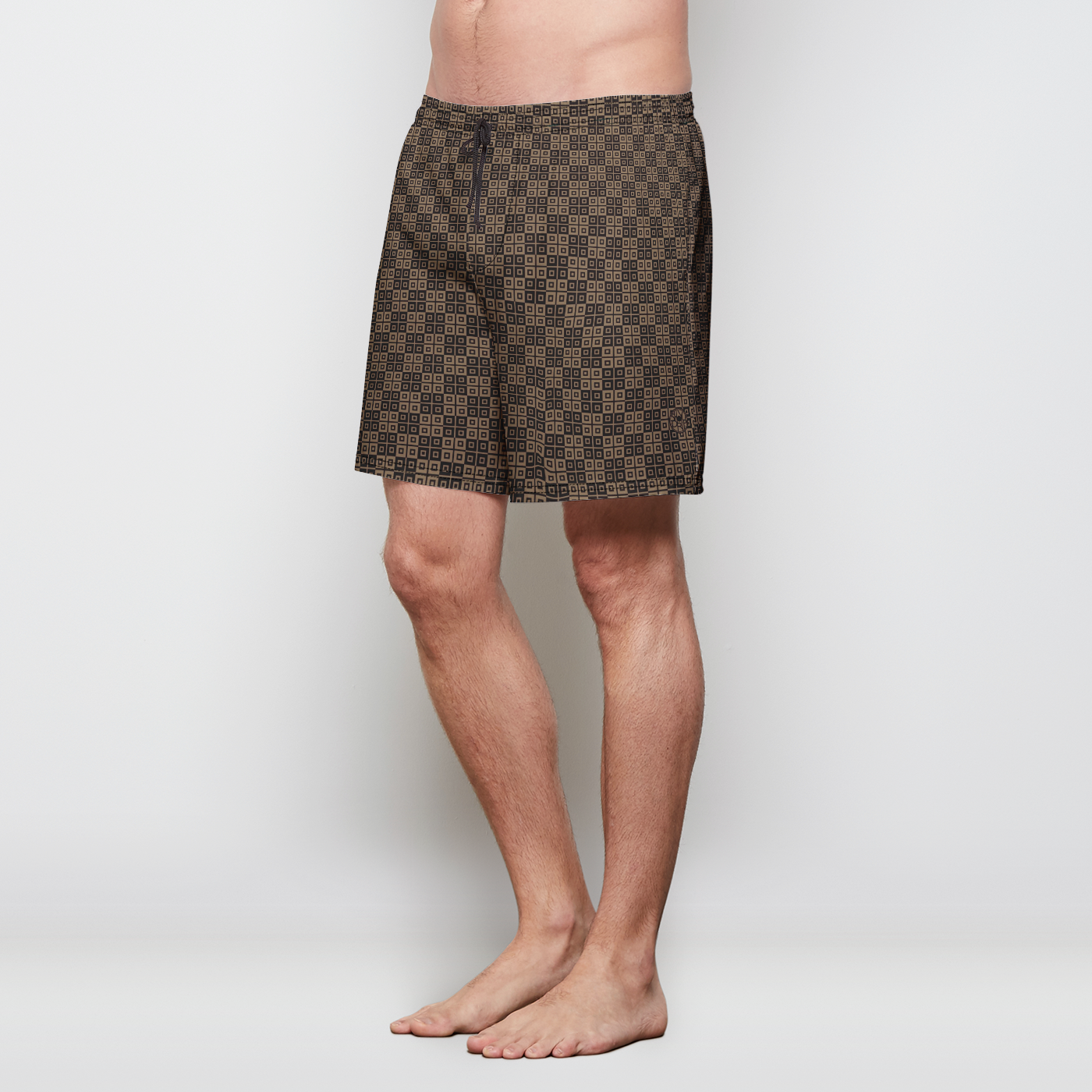 Checkmate Brown Mens Swim Trunks