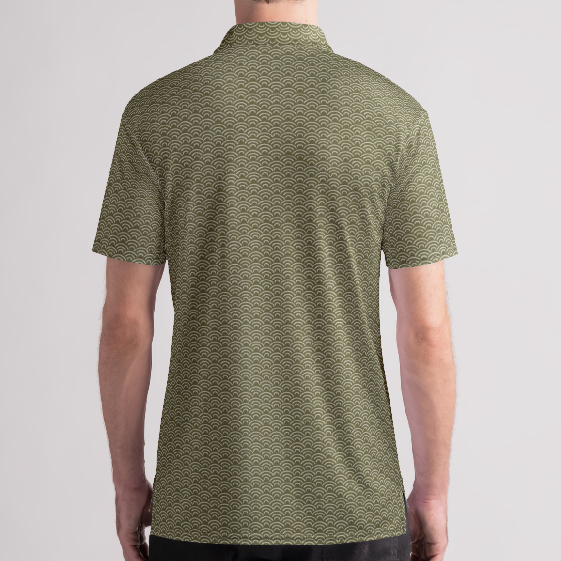 Matcha Wave Mens Polo Shirt