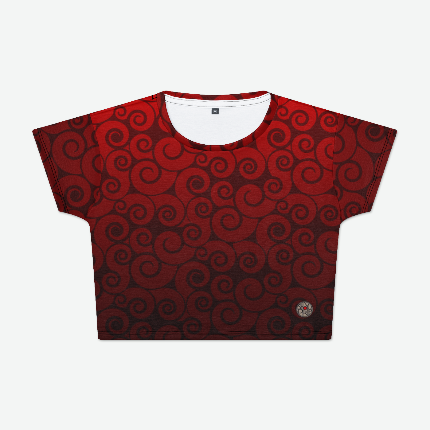 Swirling Clouds Womens Crop Tee