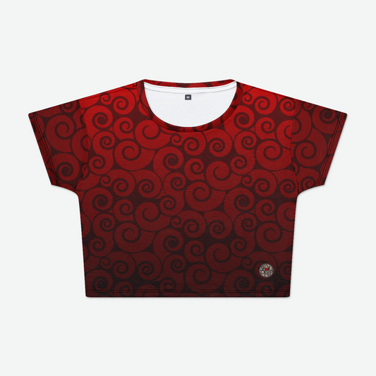 Swirling Clouds Womens Crop Tee