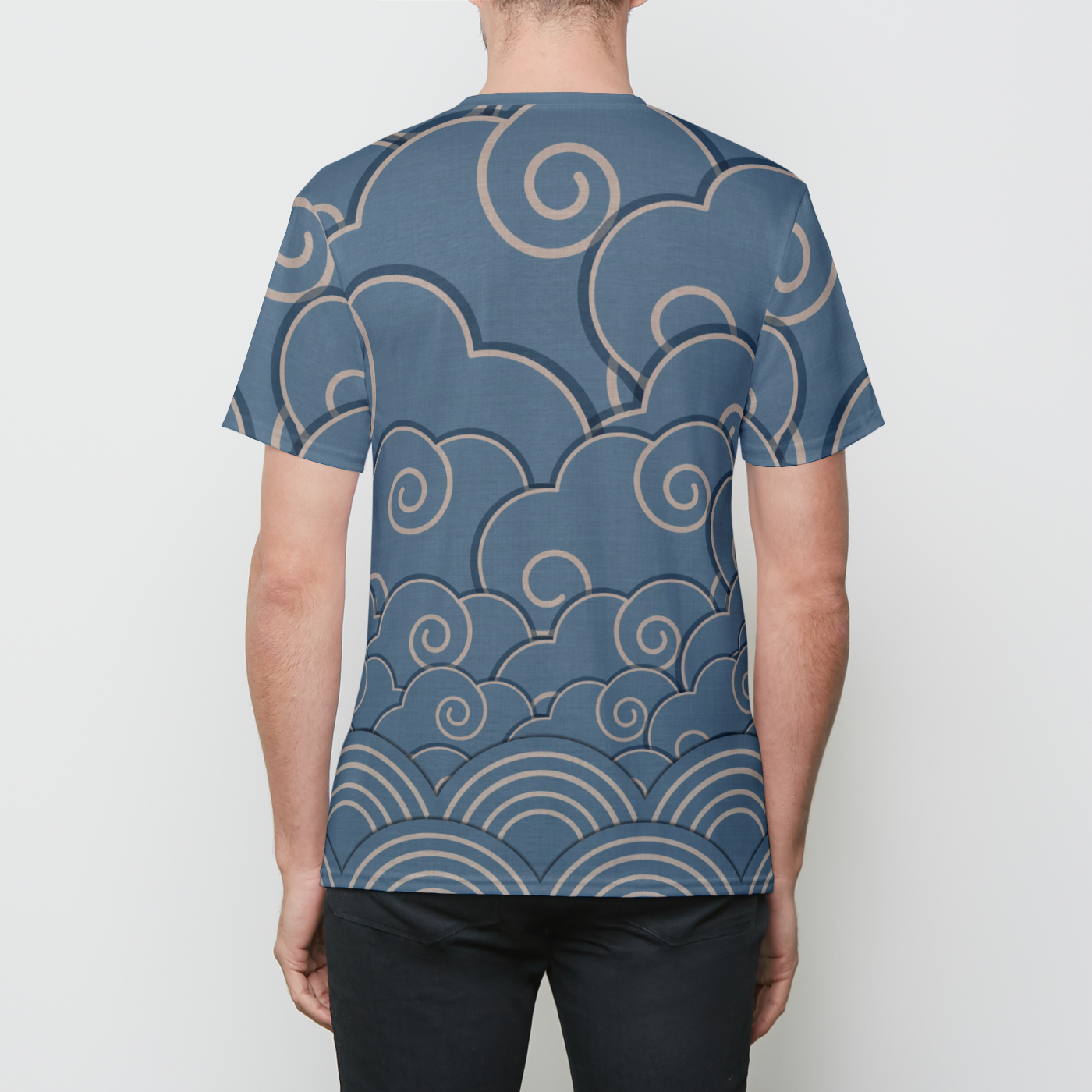 Blue Cloud Mens Crewneck Tee