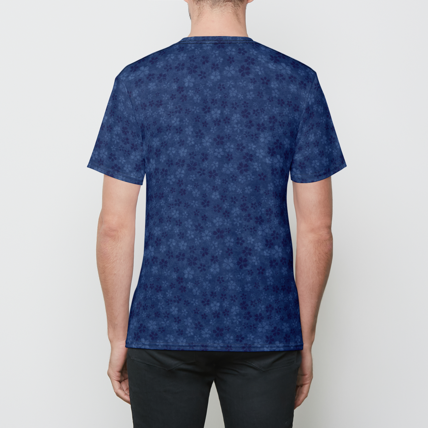 Indigo Sakura Mens Crewneck T-Shirt