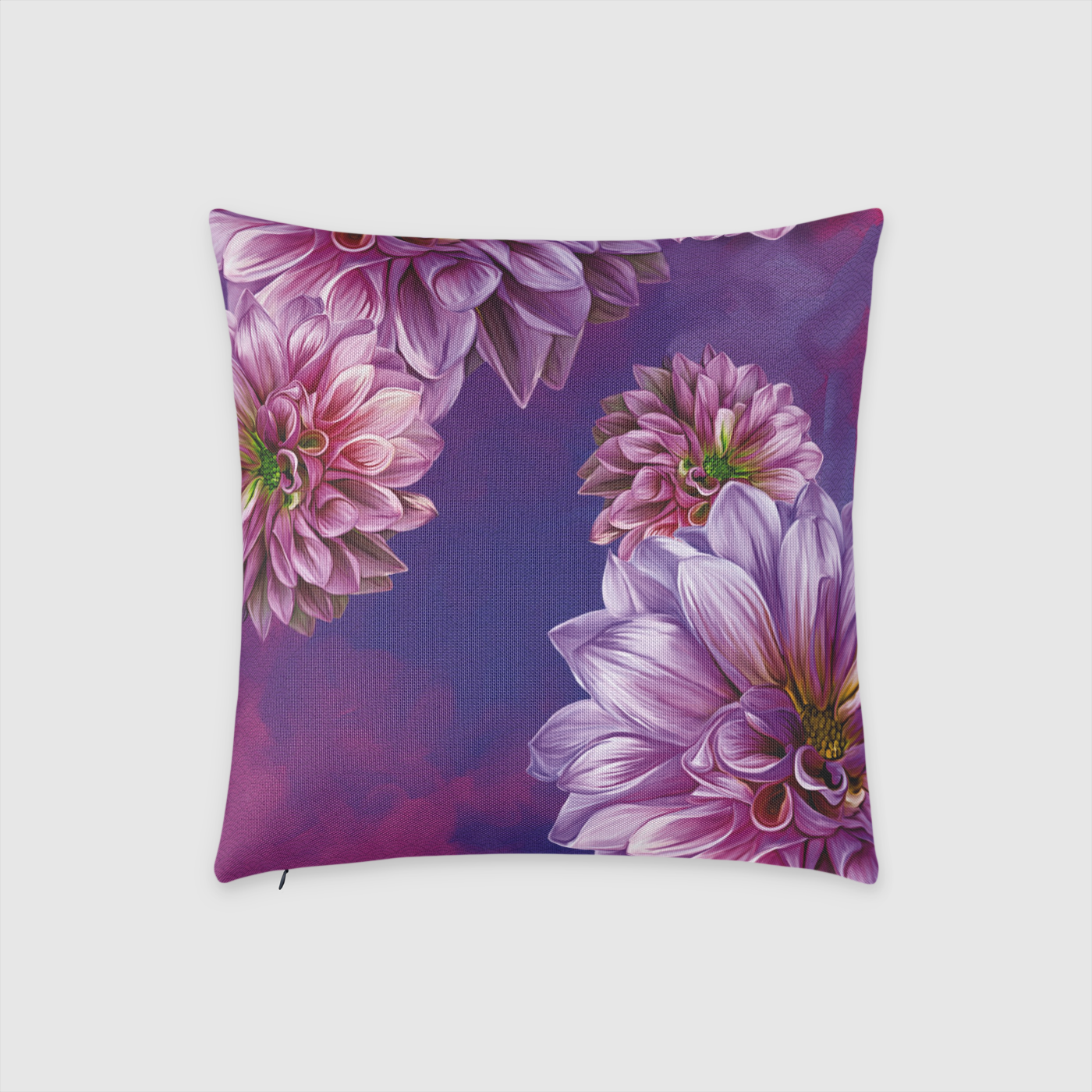 Dahlia Canvas Throw Pillow