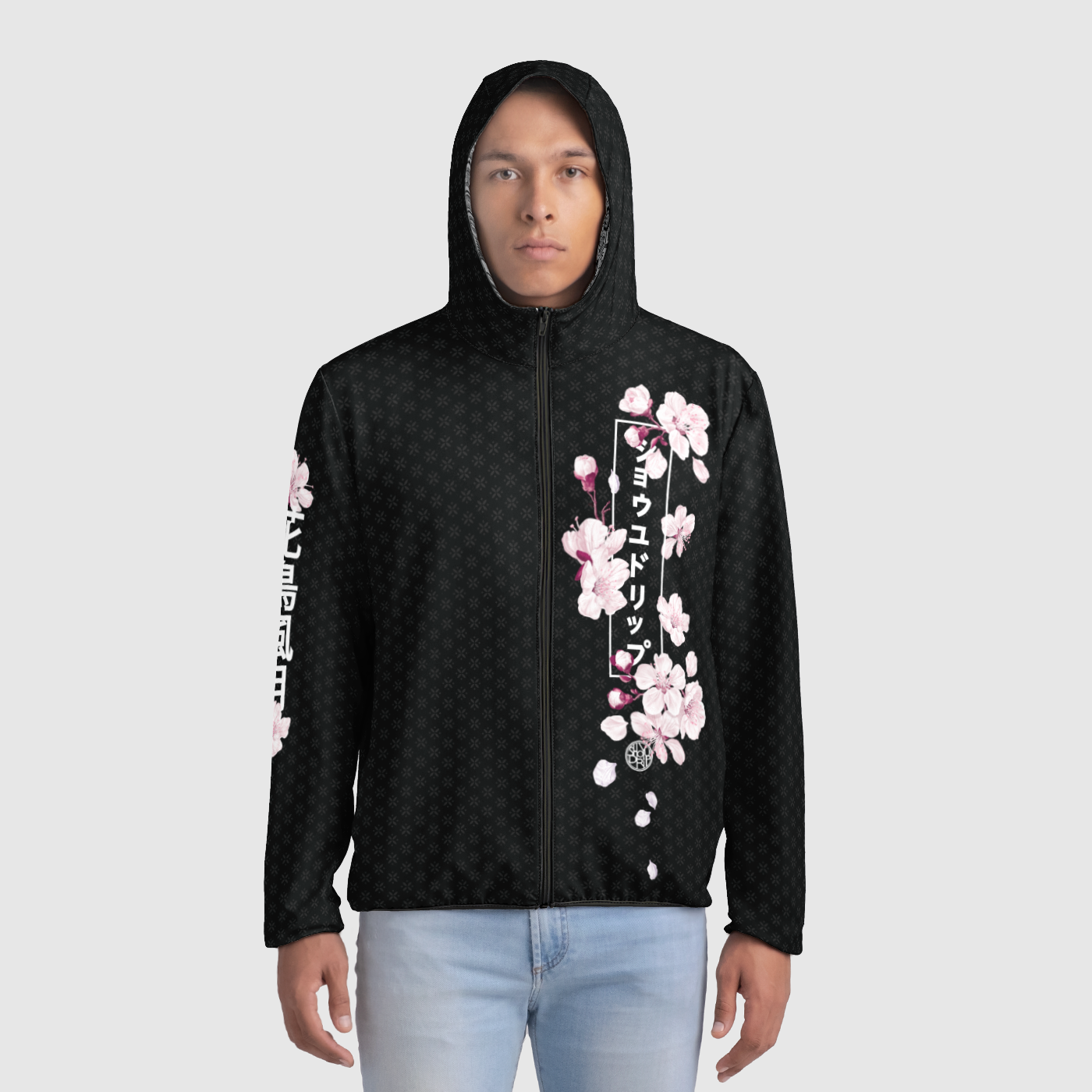 Sakura Night Full Zip Windbreaker