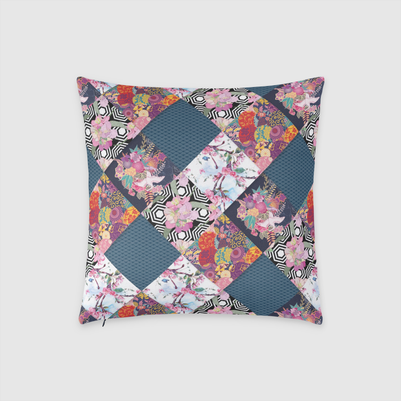 Origami Canvas Throw Pillow