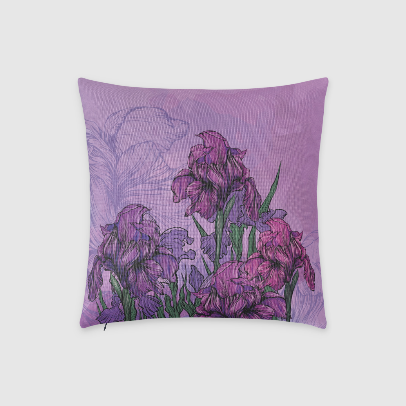 Iris Canvas Throw Pillow