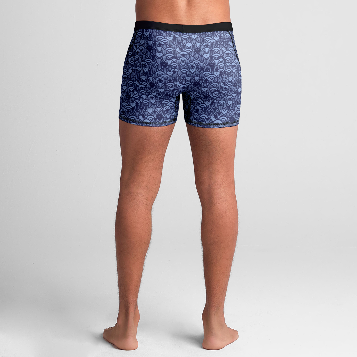 Cat Wave Blue Boxer Briefs